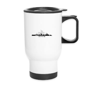 LEIPZIG Saxe Allemagne Skyline Ville - Tasse isotherme avec poignée - blanc - Devant