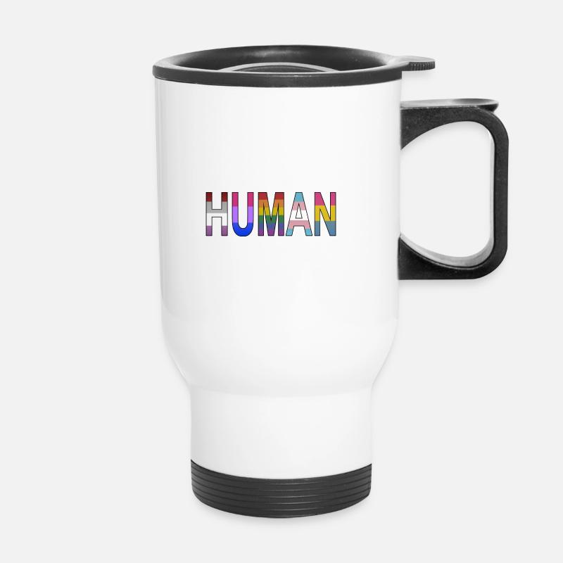 HUMAN - Tasse isotherme avec poignée - blanc