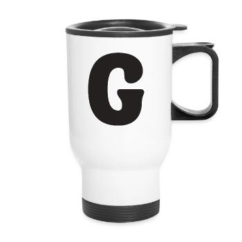 G - Thermal mug with handle - white - Front