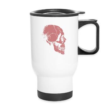 skeleton - Thermal mug with handle - white - Front