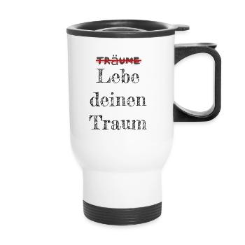 Live your dream! - Thermal mug with handle - white - Front