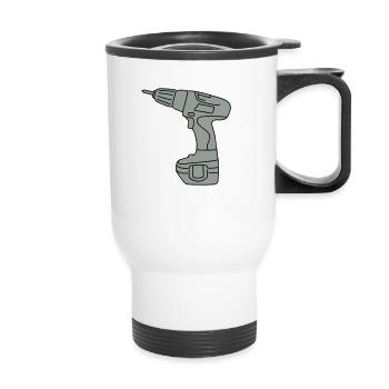 Tournevis perceuse sans fil 2 - Tasse isotherme avec poignée - blanc - Devant