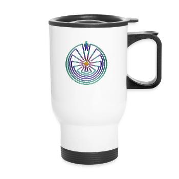 MAN IN THE MAZE / Man in the Maze - colored - Thermal mug with handle - white - Front
