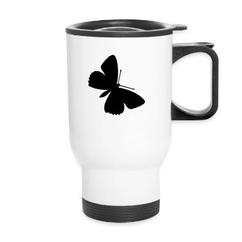 Schmetterlinge: Polyommatus Hippothoe - Tasse isotherme avec poignée - blanc - Devant