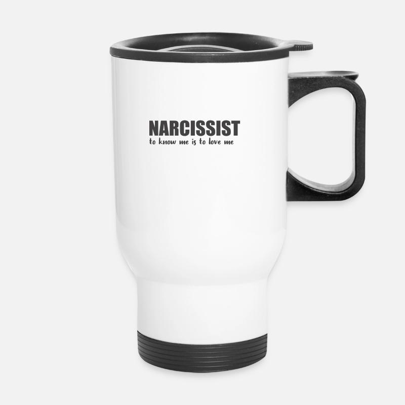 Narcissist - Thermobecher mit Tragegriff - Weiß