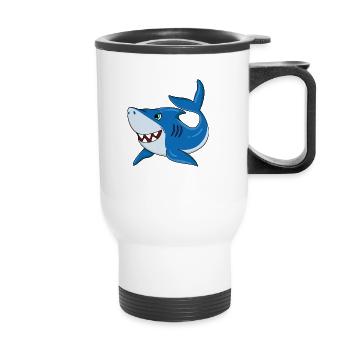 Requin - Tasse isotherme avec poignée - blanc - Devant