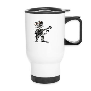 Punk rock Gueule de bois - Tasse isotherme avec poignée - blanc - Devant