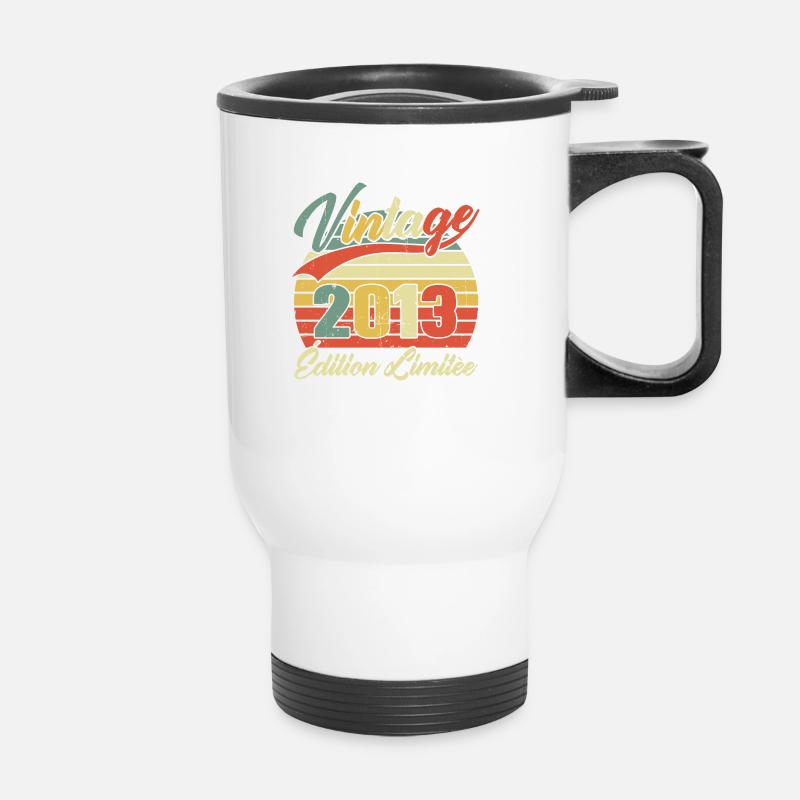 Vintage Geburtstagsgeschenk 2013 Limited Edition - Thermobecher mit Tragegriff - Weiß