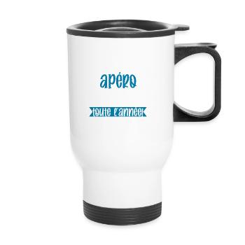 Retraite apéro pétanque toute l'année retraite - Tasse isotherme avec poignée - blanc - Devant
