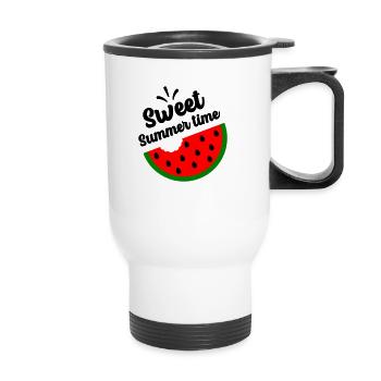 Sweet Summer Time Design - Thermal mug with handle - white - Front