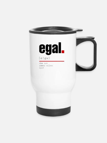 Definition "egal" - Thermobecher mit Tragegriff - Weiß