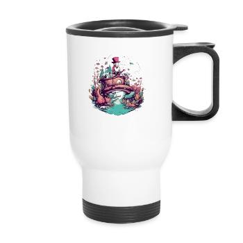 La rivière et le prieur - Tasse isotherme avec poignée - blanc - Devant