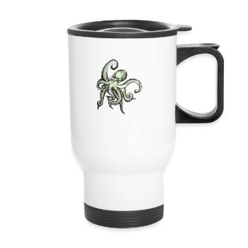 oktopus - Thermobecher mit Tragegriff - Weiß - Vorne