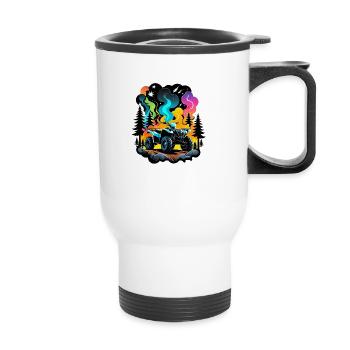 Quad & Off-Road - Thermal mug with handle - white - Front