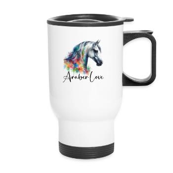 Araber Love Aquarell - Thermobecher mit Tragegriff - Weiß - Vorne