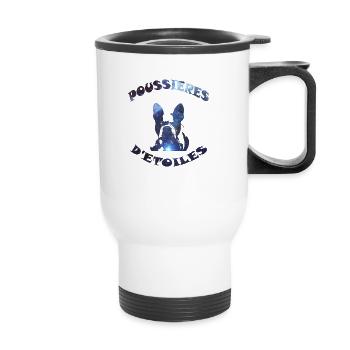 Bulldog Stardust - Thermal mug with handle - white - Front