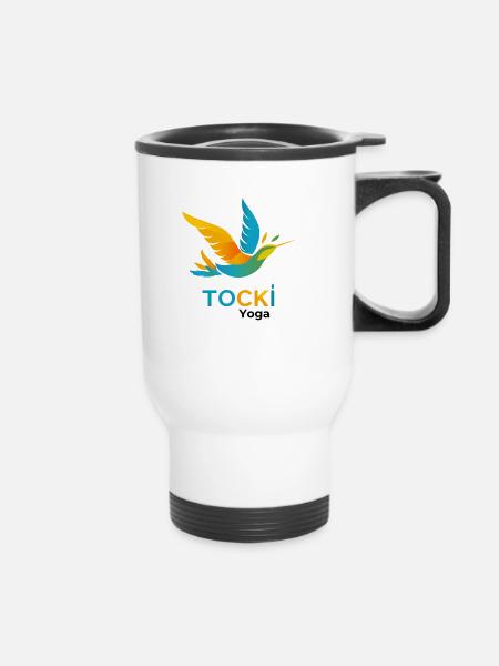 TOCKI Logo 2 upscayl 4x ultrasharp - Thermobecher mit Tragegriff - Weiß