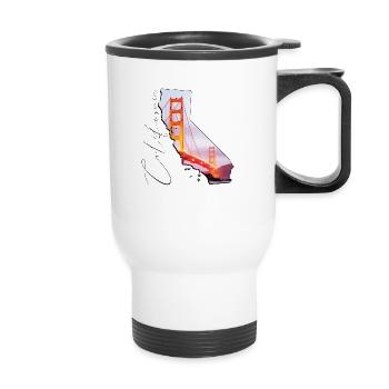 Golden Gate Bridge en Californie Carte CA - Tasse isotherme avec poignée - blanc - Devant
