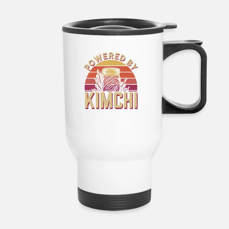 L’amour du kimchi et le goût - Tasse isotherme avec poignée - blanc
