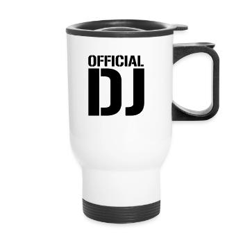 Official DJ - Thermal mug with handle - white - Front