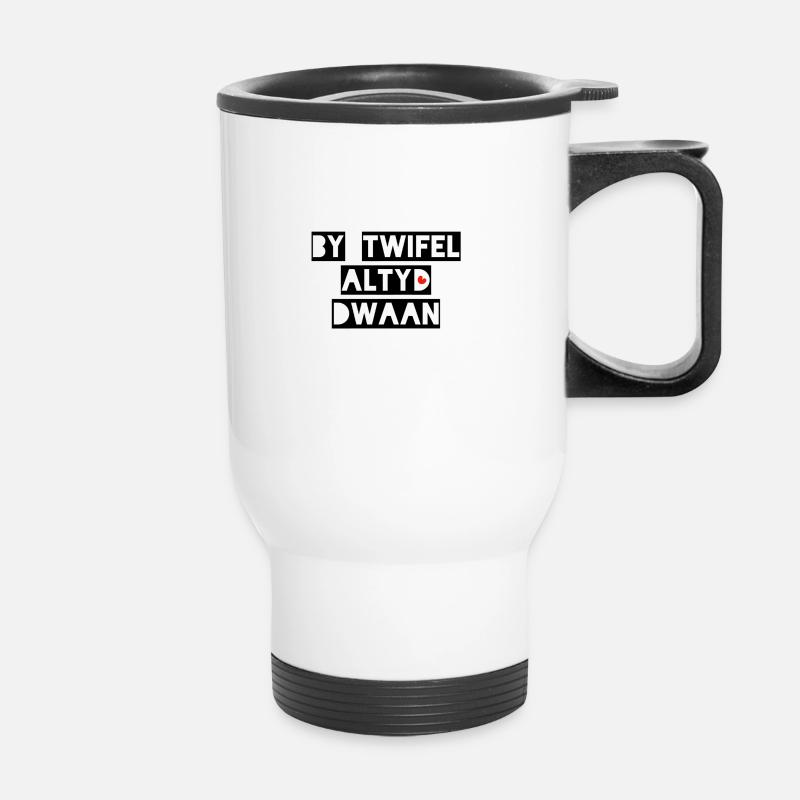 by twifel always foolish - Thermal mug with handle - white