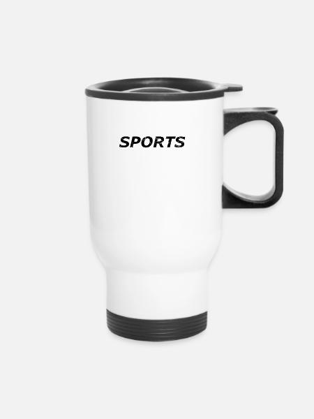 SPORTS Geschenkidee - Thermobecher mit Tragegriff - Weiß