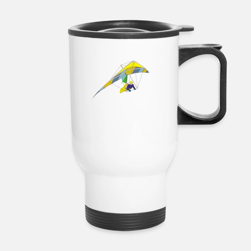 Kite flying, Hang Gliding - Thermal mug with handle - white