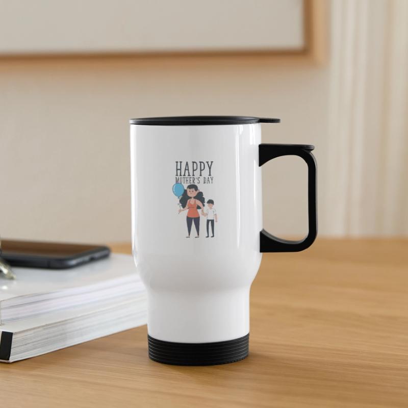 Mutter Sohn Muttertag Tshirt Geschenk Thermobecher mit Tragegriff