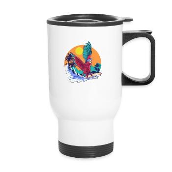 Perroquet été - Tasse isotherme avec poignée - blanc - Devant