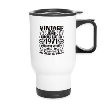 1971 June Birthday Legend - Thermal mug with handle - white - Front