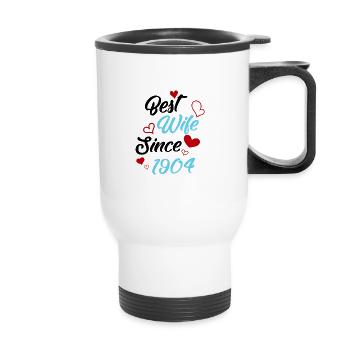 Anniversaire Meilleure épouse depuis 1904 Mariage - Tasse isotherme avec poignée - blanc - Devant