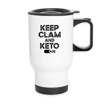 Keto Diät - Thermobecher mit Tragegriff - Weiß - Vorne