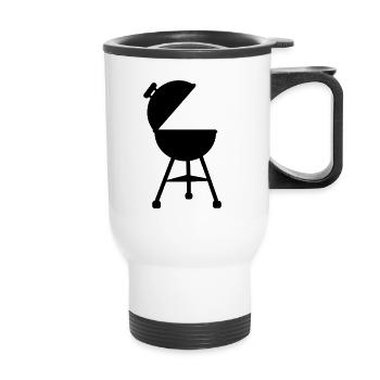 Grill - Thermobecher mit Tragegriff - Weiß - Vorne