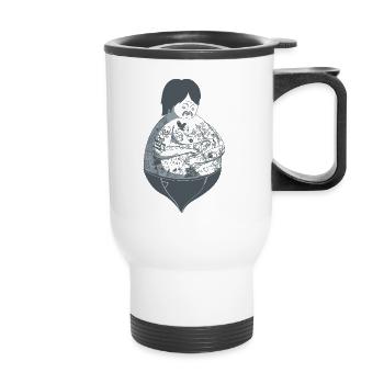 Tattoo Guy - Thermal mug with handle - white - Front