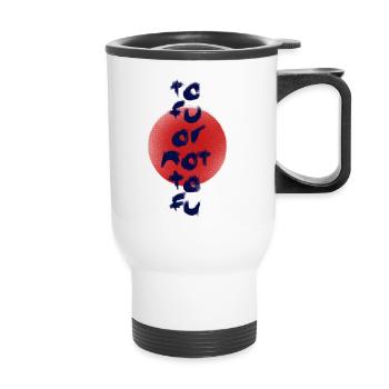 Tofu ou pas tofu - Tasse isotherme avec poignée - blanc - Devant