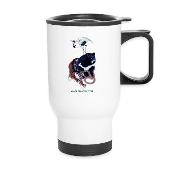 Power of the four animals - Thermal mug with handle - white - Front