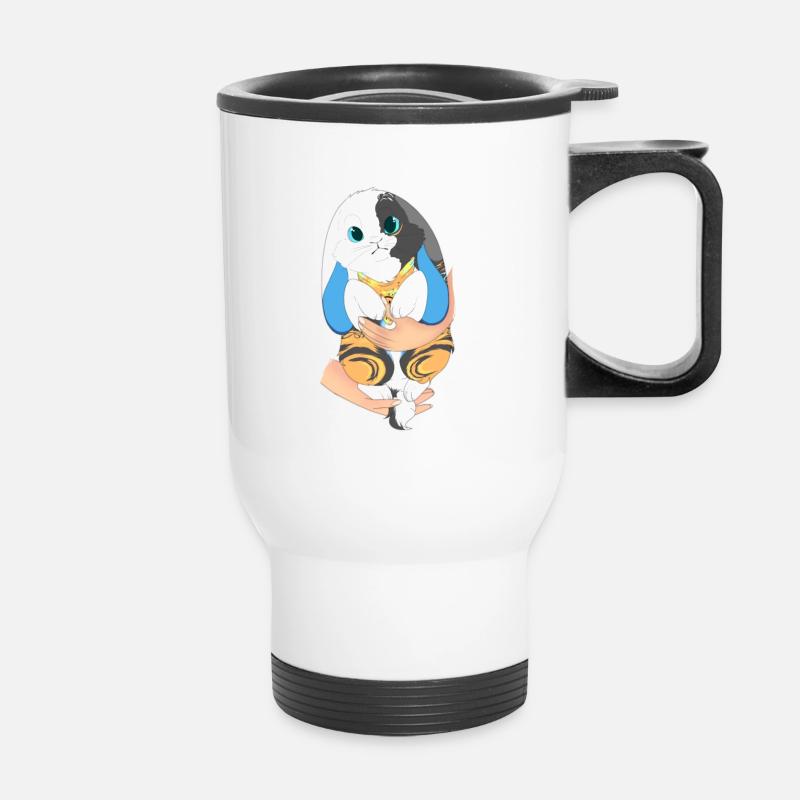 Original character "Dust - Thermal mug with handle - white