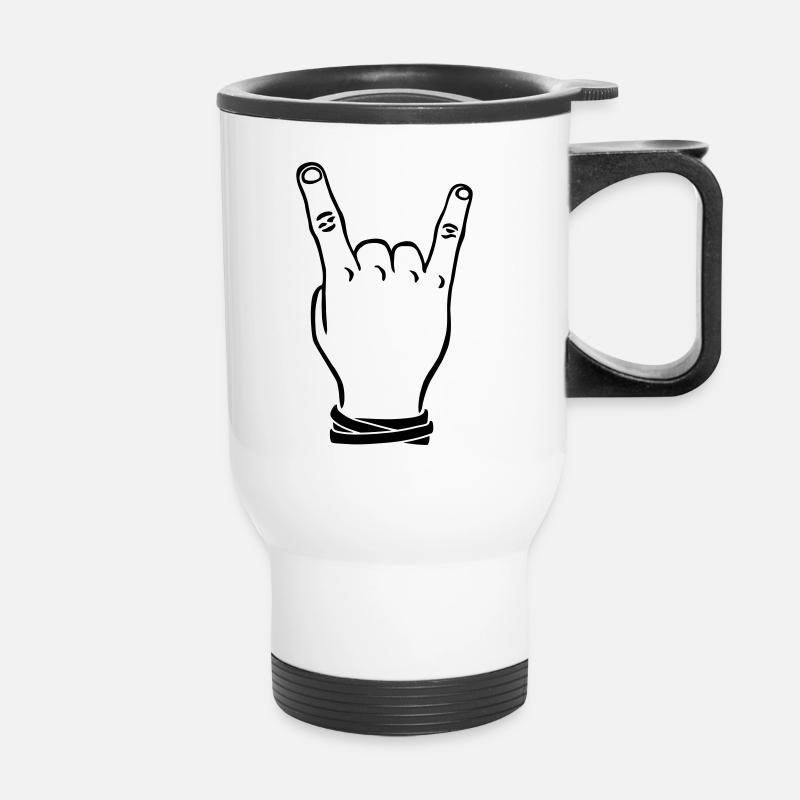 Rockhand - Thermobecher mit Tragegriff - Weiß