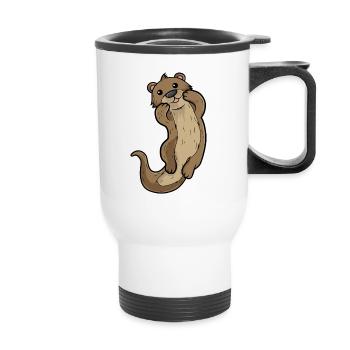 Otter - Thermobecher mit Tragegriff - Weiß - Vorne