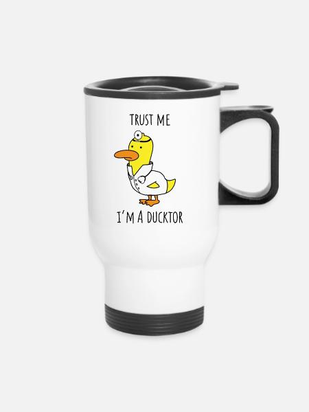 Ducktor - Thermobecher mit Tragegriff - Weiß