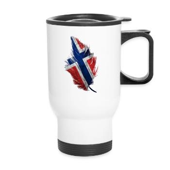 Plume Norvège - Tasse isotherme avec poignée - blanc - Devant