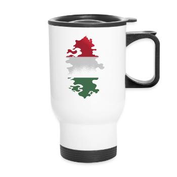 Hungary Flag Hungarian Flag Balaton Hungary - Thermal mug with handle - white - Front