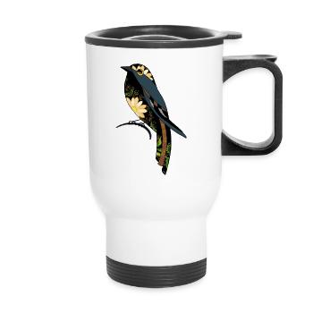 Oiseau - Tasse isotherme avec poignée - blanc - Devant