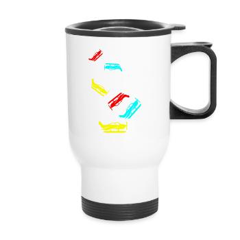 Symbole de l’avion - Tasse isotherme avec poignée - blanc - Devant