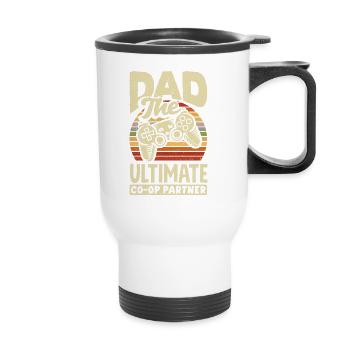 Dad The Ultimate CO-OP Partner Fathers Day Gamer - Thermal mug with handle - white - Front