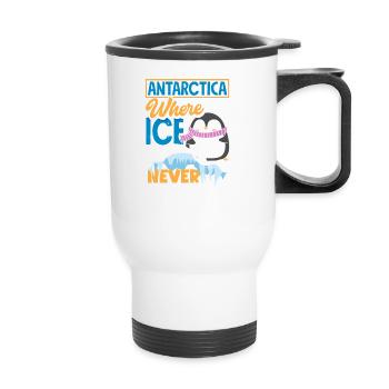 Antarctica where the ice never melts Expedition - Thermal mug with handle - white - Front