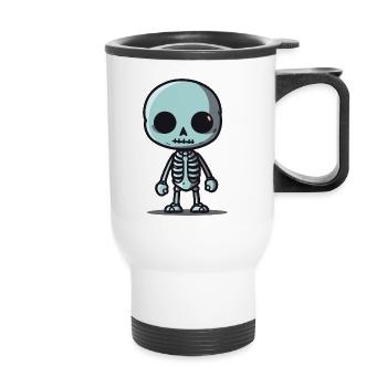 Squelette - Tasse isotherme avec poignée - blanc - Devant