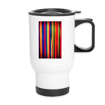 crazy colors - Thermal mug with handle - white - Front