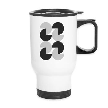 abstraction - Thermobecher mit Tragegriff - Weiß - Vorne