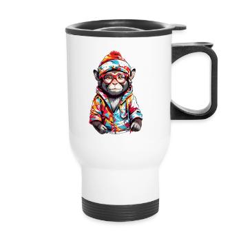 Coole Affe - Thermobecher mit Tragegriff - Weiß - Vorne